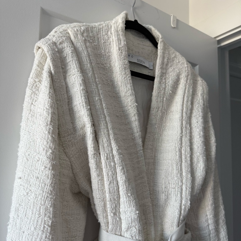 IRO Paris cream cotton tweed boucle belted Ankyl jacket - size FR 36 (US 6) - Picture 6 of 12